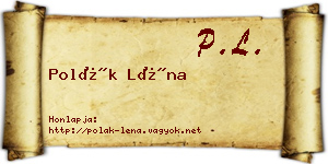 Polák Léna névjegykártya